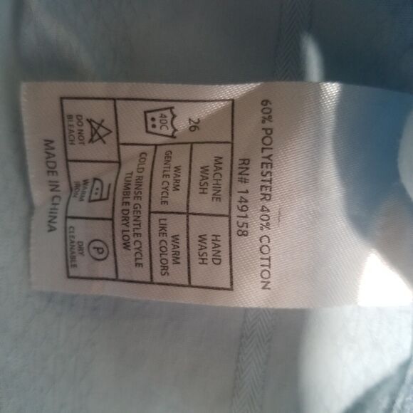 Consequence Shirt Mens XL Light Blue Long Sleeve Button Up Paisley Flip Cuff - Picture 8 of 8